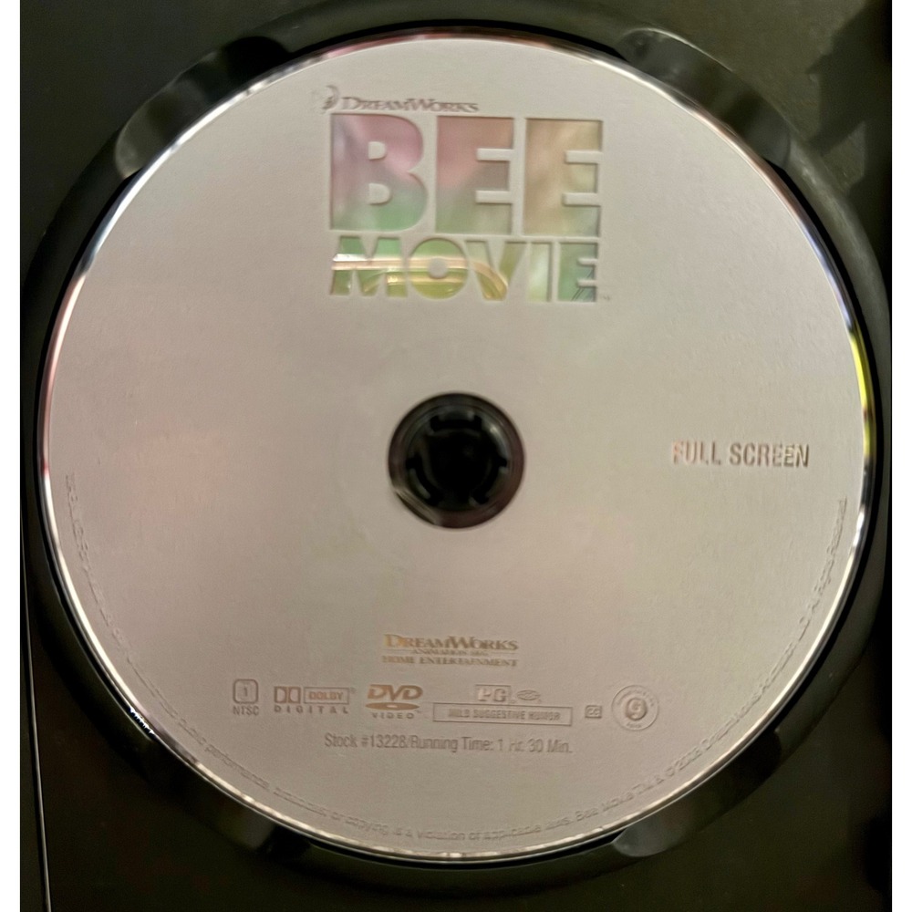 DreamWorks Bee Movie DVD Good Full Screen Animated Comedy 2007